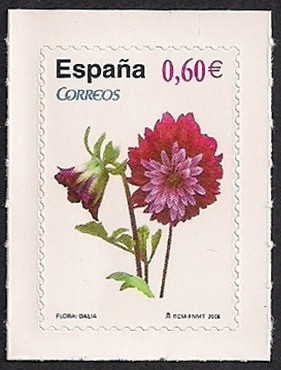 z vendido España 2008 4383 Sello ** Flora Dalia Timbre Espagne Spain Spagna
